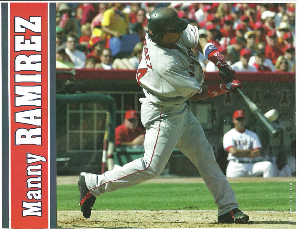 Boston Red Sox Manny Ramirez 2005 Pinup Photo