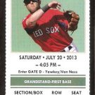 New York Yankees Boston Red Sox 2013 Ticket Mariano Rivera David Ortiz Overbay