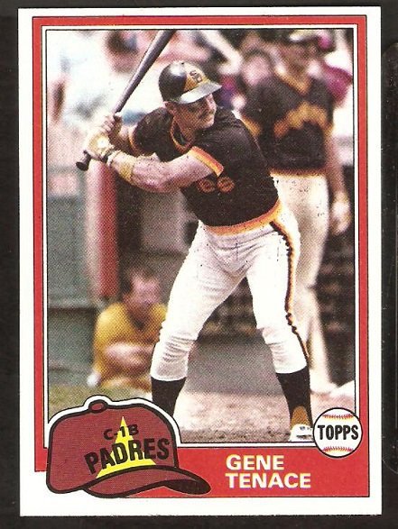 San Diego Padres Gene Tenace 1981 Topps Baseball Card # 29 nr mt