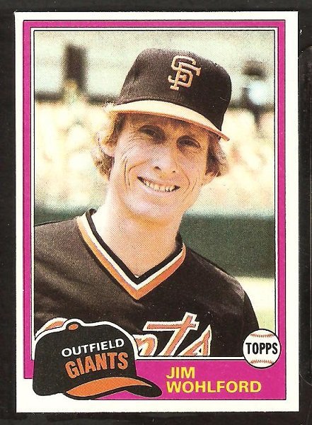 San Francisco Giants Jim Wohlford 1981 Topps Baseball Card # 11 nr mt