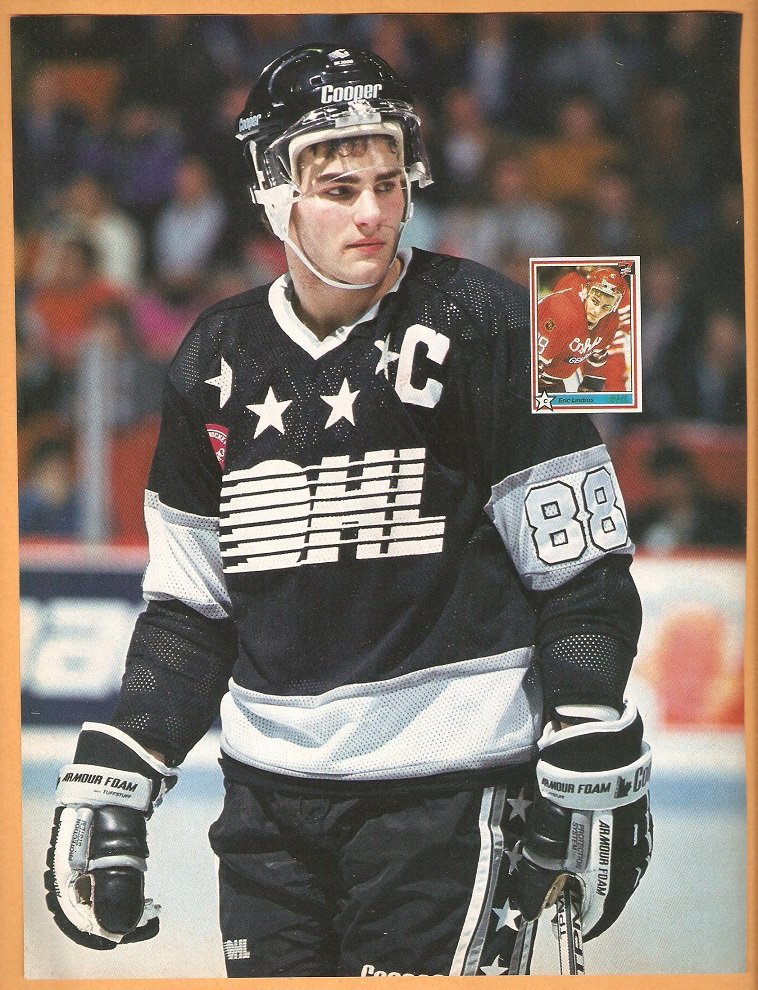 Oshawa Generals Eric Lindros 1991 Pinup Photo