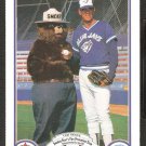 Toronto Blue Jays Tom Henke 1987 Smokey The Bear Fire Prevention Baseball Card # 14