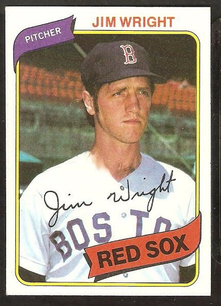 Boston Red Sox Jim Wright 1980 Topps Baseball Card # 524 ex mt