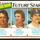 Boston Red Sox Future Stars Joel Finch Mike O'berry Chuck Rainey 1980 Topps # 662