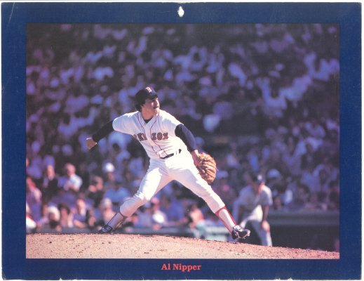 BOSTON RED SOX AL NIPPER and FENWAY PARK AERIAL VIEW 1985 PINUP PHOTOS