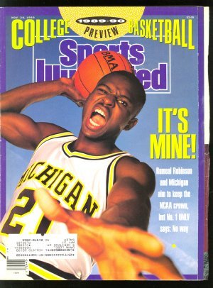 1989 Sports Illustrated College Basketball Preview Michigan Wolverines Rose Bowl Minnesota Vikings !