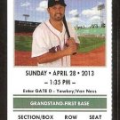 Houston Astros Boston Red Sox 2013 Ticket David Ortiz Daniel Nava John Lackey Victorino