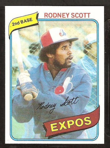 Montreal Expos Rodney Scott 1980 Topps Baseball Card # 712 nr mt