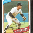 New York Yankees Graig Nettles 1980 Topps Baseball Card # 710 em/nm