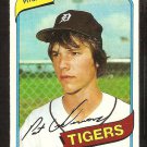 Detroit Tigers Pat Underwood 1980 Topps Baseball Card # 709 nr mt