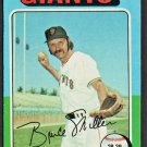 San Francisco Giants Bruce Miller 1975 Topps Baseball Card # 606