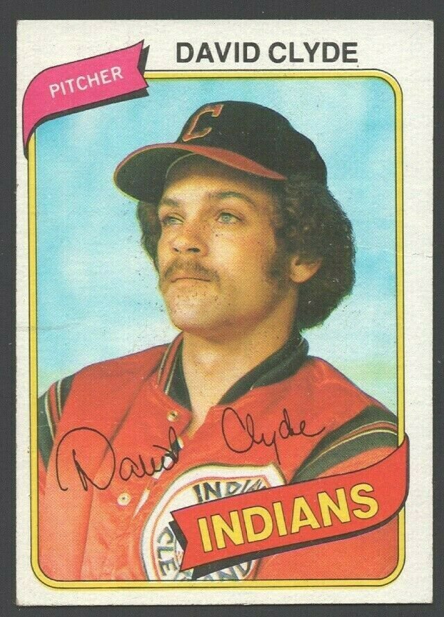 Cleveland Indians David Clyde 1980 Topps Baseball Card # 697 ex mt