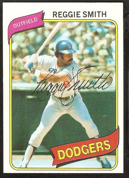 Los Angeles Dodgers Reggie Smith 1980 Topps Baseball Card # 695 nr mt