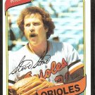 Baltimore Orioles Steve Stone 1980 Topps Baseball Card # 688 nr mt