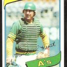 Oakland Athletics Mike Heath 1980 Topps Baseball Card # 687 nr mt