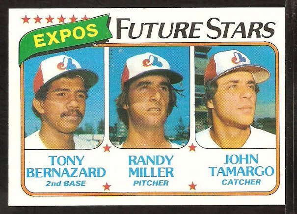Montreal Expos Future Stars Tony Bernazard Randy Miller John Tamargo 1980 Topps # 680 nm