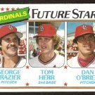 St Louis Cardinals Future Stars George Frazier Tom Herr Dan O'Brien 1980 Topps # 684 ex/em