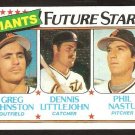 San Francisco Giants Future Stars Greg Johnston Dennis Littlejohn Phil Nastu 1980 Topps # 686 nm