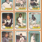 1981 Fleer Chicago White Sox Team Lot 20 Diff Tony La Russa Baines Rc Chet Lemon