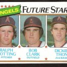 California Angels Future Stars Ralph Botting Bob Clark Dickie Thon 1980 Topps # 663 nr mt