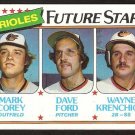 Baltimore Orioles Future Stars Corey Ford Wayne Krenchicki 1980 Topps # 661 nr mt