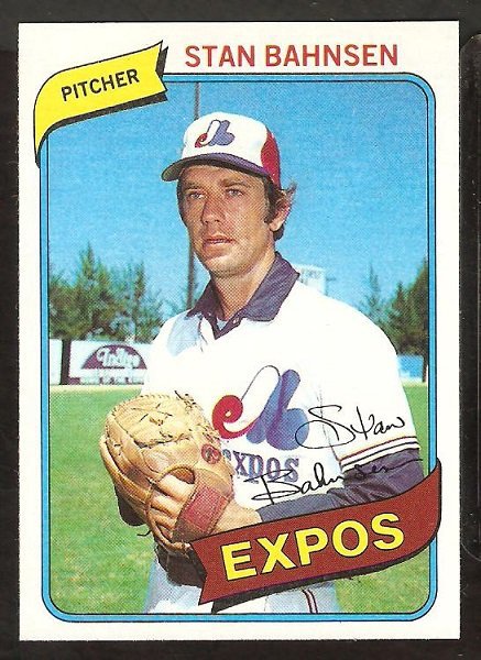 Montreal Expos Stan Bahnsen 1980 Topps baseball card # 653 Nr Mt