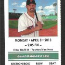 Boston Red Sox Baltimore Orioles 2013 Opening Day Ticket Daniel Nava Adam Jones HR Clay Bucholtz
