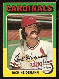 ST LOUIS CARDINALS JACK HEIDEMANN 1975 TOPPS # 649 VG