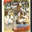Baltimore Orioles Mike Flanagan 1980 Topps Baseball Card # 640 nr mt