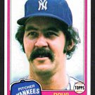 New York Yankees Doug Bird 1981 Topps #516 nr mt !