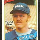 Chicago White Sox Milt May 1980 Topps Baseball Card # 647 nr mt