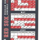2013 Boston Red Sox Double Sided Pocket Schedule Worst To 1st Season
