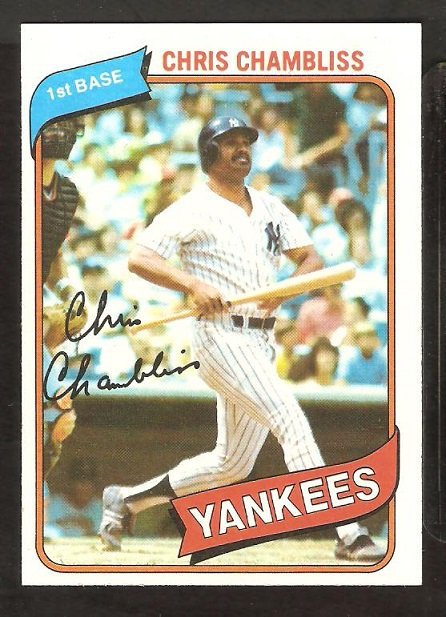 1980 Topps Baseball Card # 625 New York Yankees Chris Chambliss nr mt