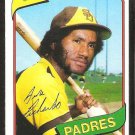 San Diego Padres Gene Richards 1980 Topps Baseball Card # 616 nr mt