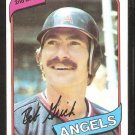 California Angels Bob Grich 1980 Topps Baseball Card # 621 nr mt