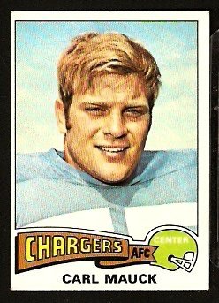 SAN DIEGO CHARGERS CARL MAUCK 1975 TOPPS # 96 EX