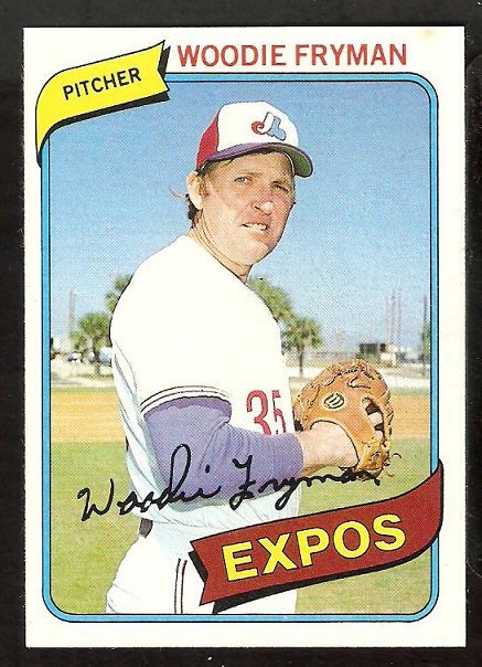Montreal Expos Woody Fryman 1980 Topps Baseball Card # 607 nr mt