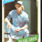Toronto Blue Jays Jerry Garvin 1980 Topps Baseball Card # 611 nr mt