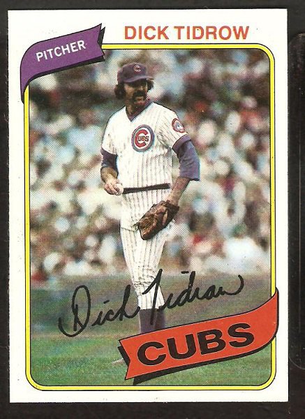 Chicago Cubs Dick Tidrow 1980 Topps Baseball Card # 594 nr mt