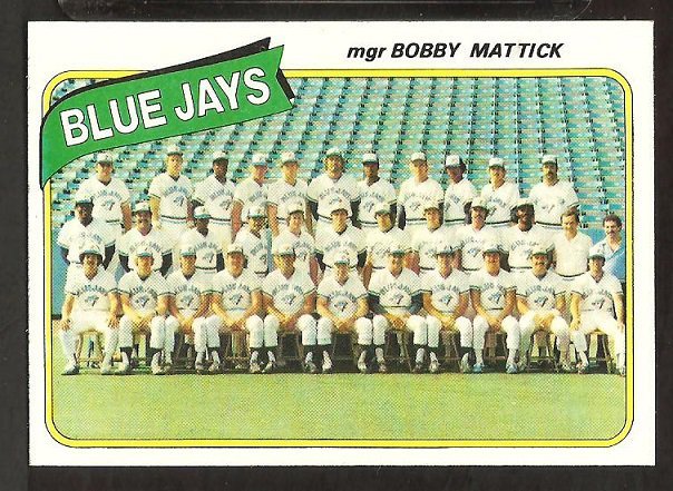 Toronto Blue Jays Team Card 1980 Topps Baseball Card # 577 nr mt unmarked checklist