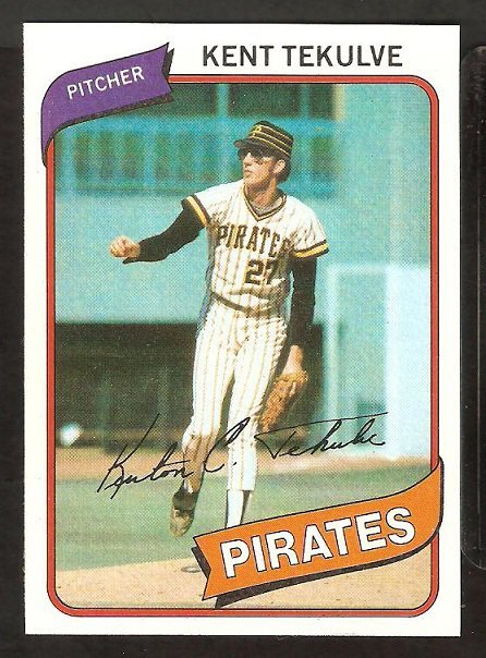 Pittsburgh Pirates Kent Tekulvie 1980 Topps Baseball Card # 573 nr mt