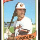 Baltimore Orioles Gary Roenicke 1980 Topps Baseball Card # 568 nr mt
