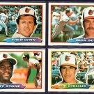 4 diff Baltimore Orioles 1988 Topps Big Baseball Fred Lynn Rick Schu Jeff Stone Rene Gonzales !
