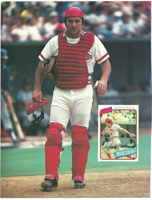 6 diff Cincinnati Reds Pinup Photos Johnny Bench Barry Larkin Joe Morgan Eric Davis