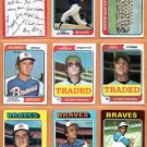 1974 1975 1976 Atlanta Braves Team Lot 15 diff Dave Johnson Team Card Darrell Chaney !