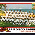 San Diego Padres Team Card 1981 Topps Baseball Card 685 nr mt