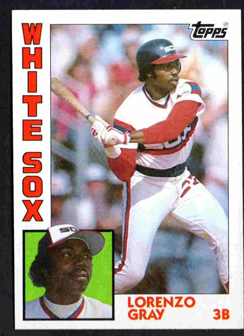 Chicago White Sox Lorenzo Gray RC Rookie Card 1984 Topps Baseball Card #163 nr mt !