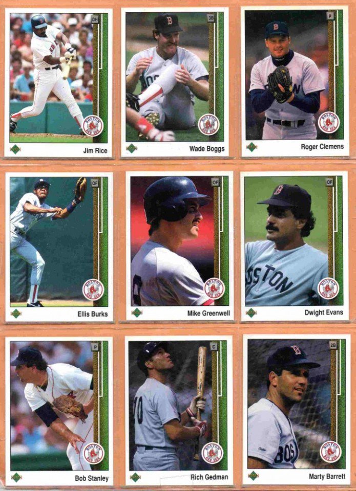 1989 Upper Deck Boston Red Sox Team Lot 25 diff Wade Boggs Jim Rice Roger Clemens !