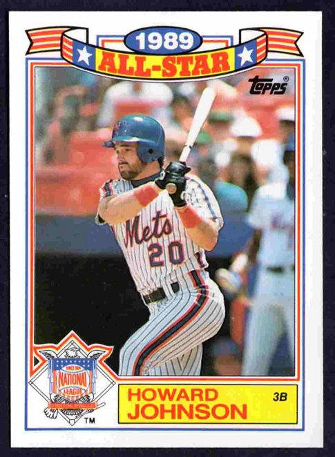 New York Mets Howard Johnson 1990 Topps Glossy All Star Insert #4 nr mt !