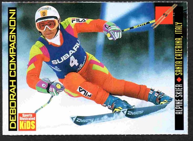 Alpine Skier Deborah Compagnoni Santa Caterina Italy 1998 Sports Illustrated For Kids #650 nr mt  !